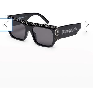 Palm Angels mens Casablanca studded rectangle logo sunglasses